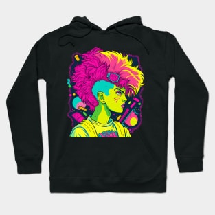 90's Pop Art Punk Girl Character Hoodie